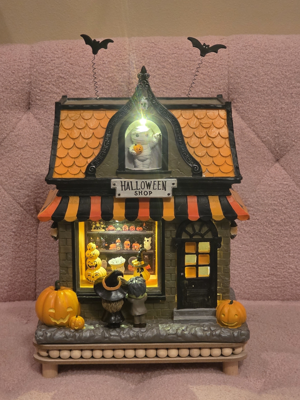 Halloween Shop Light-Up Decorative House - Orange/Black